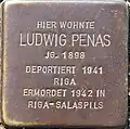 Stolperstein für Ludwig Penas (Mozartstraße 26)