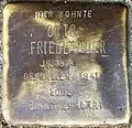 Stolperstein für Otto Friedländer (Alteburger Straße 11)