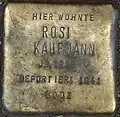 Stolperstein für Rosi Kaufmann (Brüsseler Straße 4)