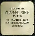 Stolperstein für Chaskel Stein