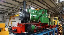 Henschel & Sohn Dampflokomotive Nr. 21147 in der Remise