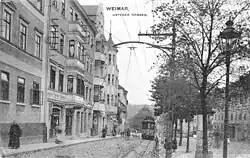 Straßenbahn auf dem unteren Graben um 1900