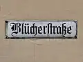 Straßenschild Blücherstraße