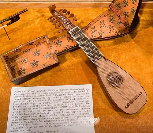 Stradivarius Mandolin – 1680, National Music Museum, Vermillion