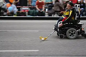 Elektrorollstuhl-Hockey im „Ludwigstadion“ im September 2016