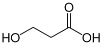 Strukturformel von 3-Hydroxypropionsäure