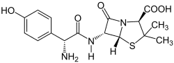 Strukturformel von Amoxicillin