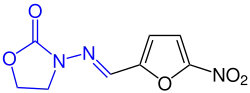 Furazolidon: Behandlung von Durchfall, Cholera, Trichomonaden und Salmonellen-Vergiftungen.[9][7]