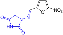Strukturformel von Nitrofurantoin