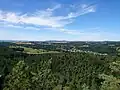 Blick vom Großen Bärenstein nach Nordwesten auf Stadt und Dorf Wehlen