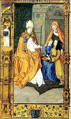 Claude mit Schutzheiligen