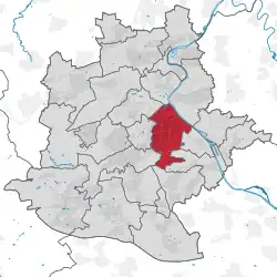 Lage des Stadtbezirks Stuttgart-Ost
