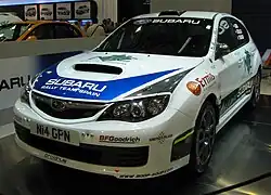 Subaru Impreza N14 (Subaru Rallye Team Spain) auf der Barcelona Auto Show (2009)