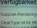 TFT-Bildschirm ohne Subpixel-Rendering