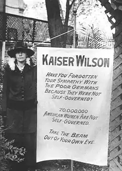 Protestplakat gegen Wilson