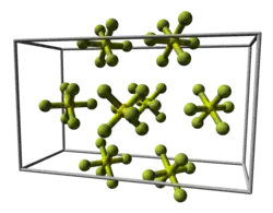 Elementarzelle des Schwefelhexafluorids