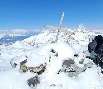 Gipfelkreuz auf dem Piz Laviner