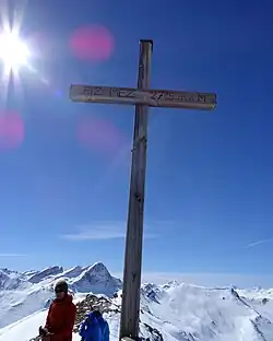 Gipfelkreuz auf dem Piz Mez