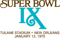 Logo des Super Bowl IX