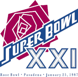 Logo des Super Bowl XXI