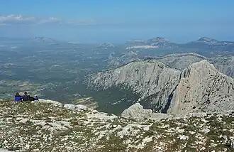Blick vom Supramonte di Oliena Richtung Osten (Dorgali)