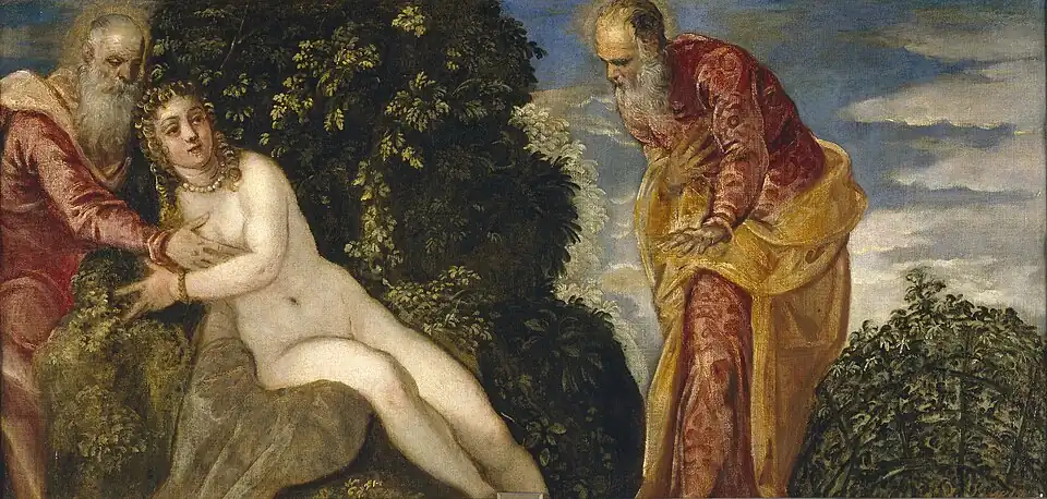 J. T.: Susanna und die Älteren (um 1552–1555), Museo del Prado