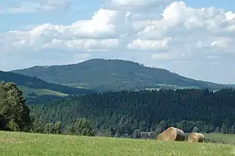 Blick von Hartmanice zum Svatobor