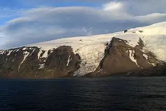 Eisfall und Zunge des Svend-Foyn-Gletschers am Beerenberg