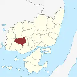 Lage des Ollerup Sogn in der Svendborg Kommune