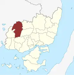 Lage des Stenstrup Sogn in der Svendborg Kommune