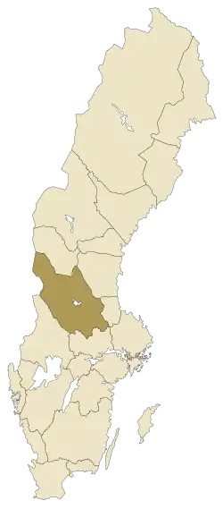 Lage von Dalarna in Schweden
