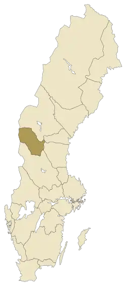 Lage von Härjedalen in Schweden