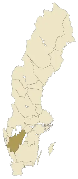 Lage von Västergötland in Schweden