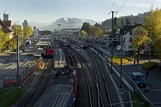 Übersicht des Bahnhofs Sursee