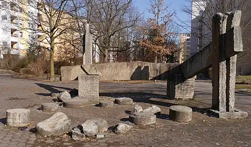 Skulpturenensemble Allegorie des Wassers: Wassertor, Lage: Giesbertstraße/Feulnerstraße⊙49.4000411.1432