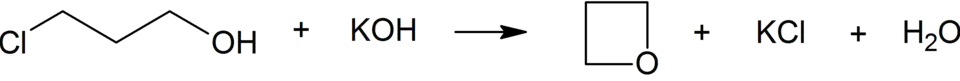 Synthese von Oxetan aus 3-Chlorpropan-1-ol
