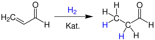 Herstellung von Propanal durch katalytische Hydrierung von Acrolein