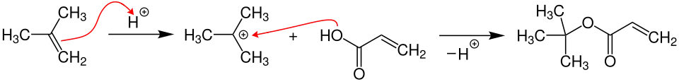 Synthese von Acrylsäure-tert-butylester