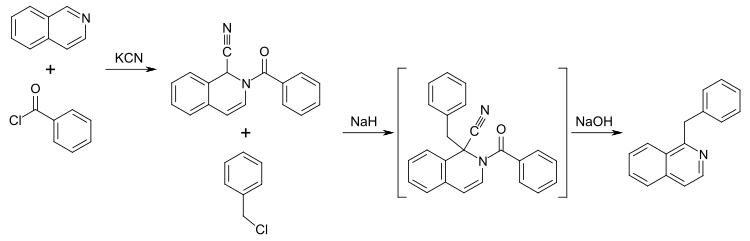 Synthese von 1-Benzylisochinolin aus Isochinolin