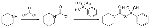 Synthese von Dimepiperat