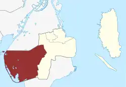 Lage des Skelgårds Sogn in der Tårnby Kommune