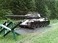 Originaler T-34 am Straßenrand, kurz vor dem Grenzübergang zu Slowenien (Teil des Bunkermuseums)