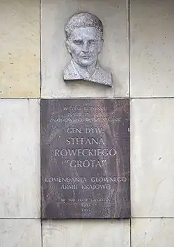 Gedenktafel für Rowecki in Warschau