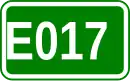 Zeichen der Europastraße 017
