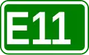Zeichen der Europastraße 11
