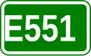 Zeichen der Europastraße 551