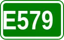 Zeichen der Europastraße 579