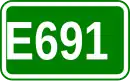 Zeichen der Europastraße 691