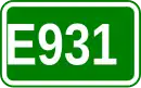 Zeichen der Europastraße 931