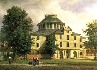 Zweiter Aufstellungsort des Denkmals von 1806 bis 1887: die Wolfenbütteler Bibliotheksrotunde